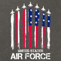 Air Force US Veterans 4th Of July American Flag Cotton Canvas Backpack