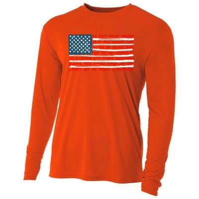 American Flag Us Flag Gift Declaration Of Independence Freedom Funny Gift Cooling Performance Long Sleeve Crew