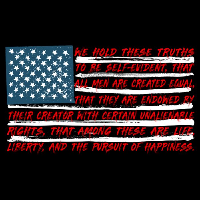 American Flag Us Flag Gift Declaration Of Independence Freedom Funny Gift Drawstring Bag