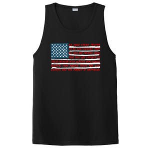 American Flag Us Flag Gift Declaration Of Independence Freedom Funny Gift PosiCharge Competitor Tank