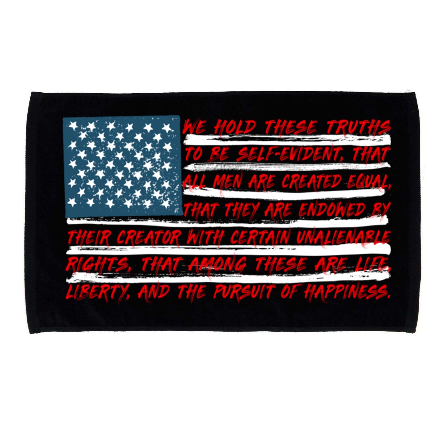 American Flag Us Flag Gift Declaration Of Independence Freedom Funny Gift Microfiber Hand Towel
