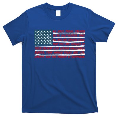 American Flag Us Flag Gift Declaration Of Independence Freedom Funny Gift T-Shirt