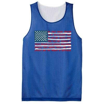 American Flag Us Flag Gift Declaration Of Independence Freedom Funny Gift Mesh Reversible Basketball Jersey Tank