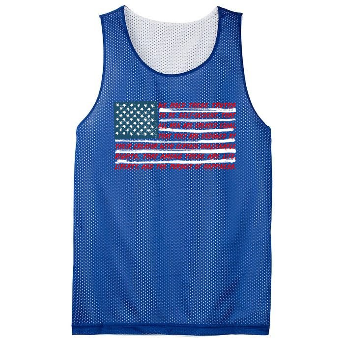 American Flag Us Flag Gift Declaration Of Independence Freedom Funny Gift Mesh Reversible Basketball Jersey Tank