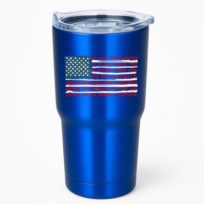 American Flag Us Flag Gift Declaration Of Independence Freedom Funny Gift Tumbler