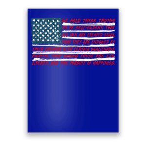 American Flag Us Flag Gift Declaration Of Independence Freedom Funny Gift Poster