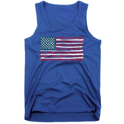 American Flag Us Flag Gift Declaration Of Independence Freedom Funny Gift Tank Top