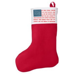 American Flag Us Flag Gift Declaration Of Independence Freedom Funny Gift Felt Holiday Christmas Stocking