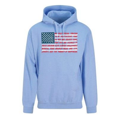 American Flag Us Flag Gift Declaration Of Independence Freedom Funny Gift Unisex Surf Hoodie