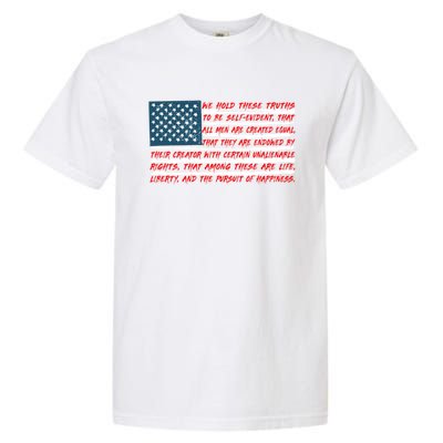 American Flag Us Flag Gift Declaration Of Independence Freedom Funny Gift Garment-Dyed Heavyweight T-Shirt