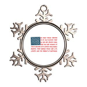 American Flag Us Flag Gift Declaration Of Independence Freedom Funny Gift Metallic Star Ornament