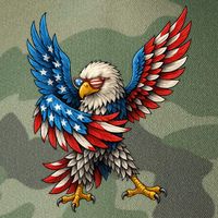American Flag USA Dabbing Bald Eagle Patriotic 4th Of July Legacy Tie Dye Trucker Hat