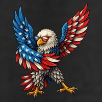 American Flag USA Dabbing Bald Eagle Patriotic 4th Of July Cool Comfort Performance Bucket Hat