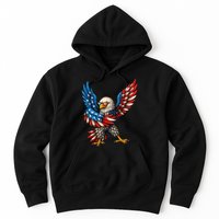 American Flag USA Dabbing Bald Eagle Patriotic 4th Of July Hoodie