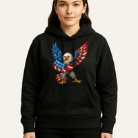 American Flag USA Dabbing Bald Eagle Patriotic 4th Of July Hoodie