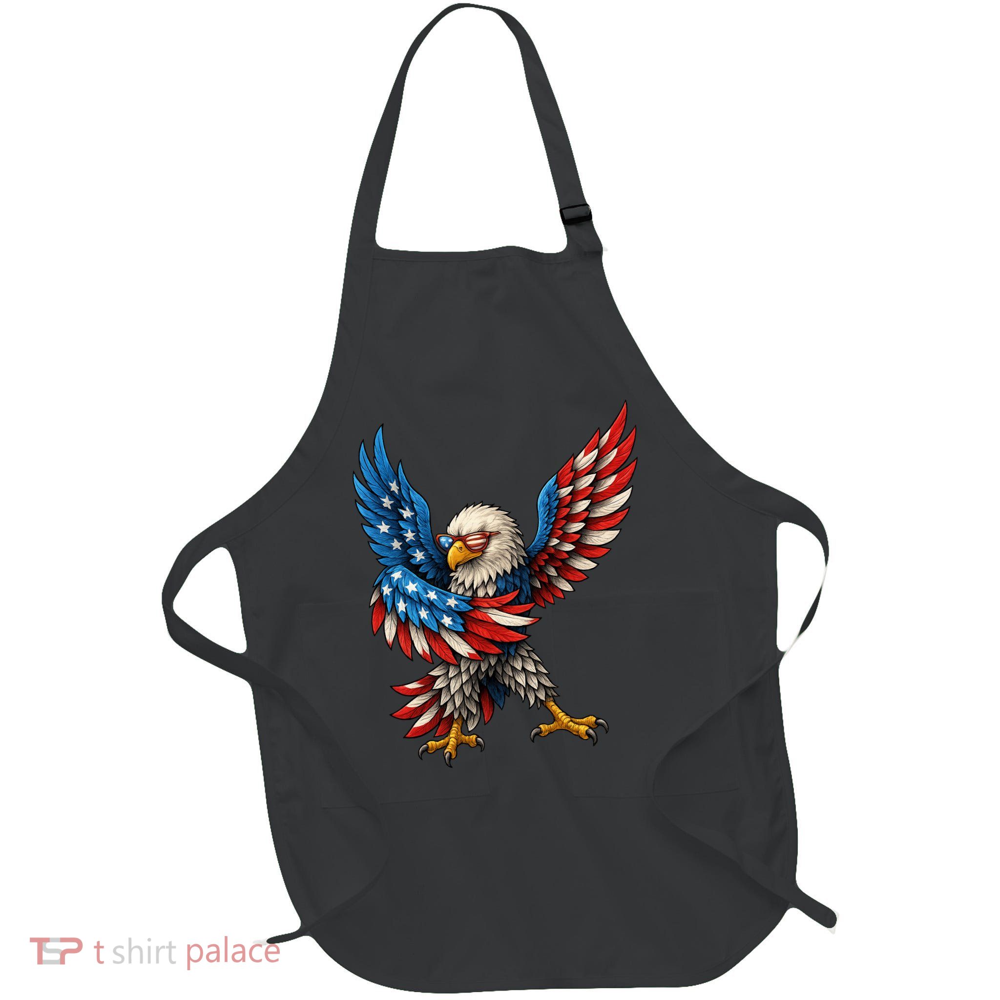 American Flag USA Dabbing Bald Eagle Patriotic 4th Of July Apron