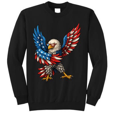 American Flag USA Dabbing Bald Eagle Patriotic 4th Of July Sweatshirt