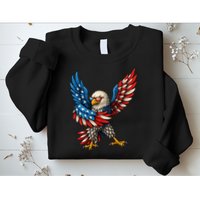 American Flag USA Dabbing Bald Eagle Patriotic 4th Of July Sweatshirt