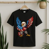 American Flag USA Dabbing Bald Eagle Patriotic 4th Of July T-Shirt