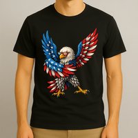 American Flag USA Dabbing Bald Eagle Patriotic 4th Of July T-Shirt