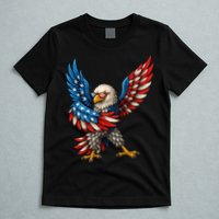 American Flag USA Dabbing Bald Eagle Patriotic 4th Of July T-Shirt