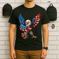 American Flag USA Dabbing Bald Eagle Patriotic 4th Of July T-Shirt