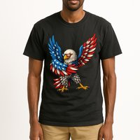 American Flag USA Dabbing Bald Eagle Patriotic 4th Of July Tall T-Shirt