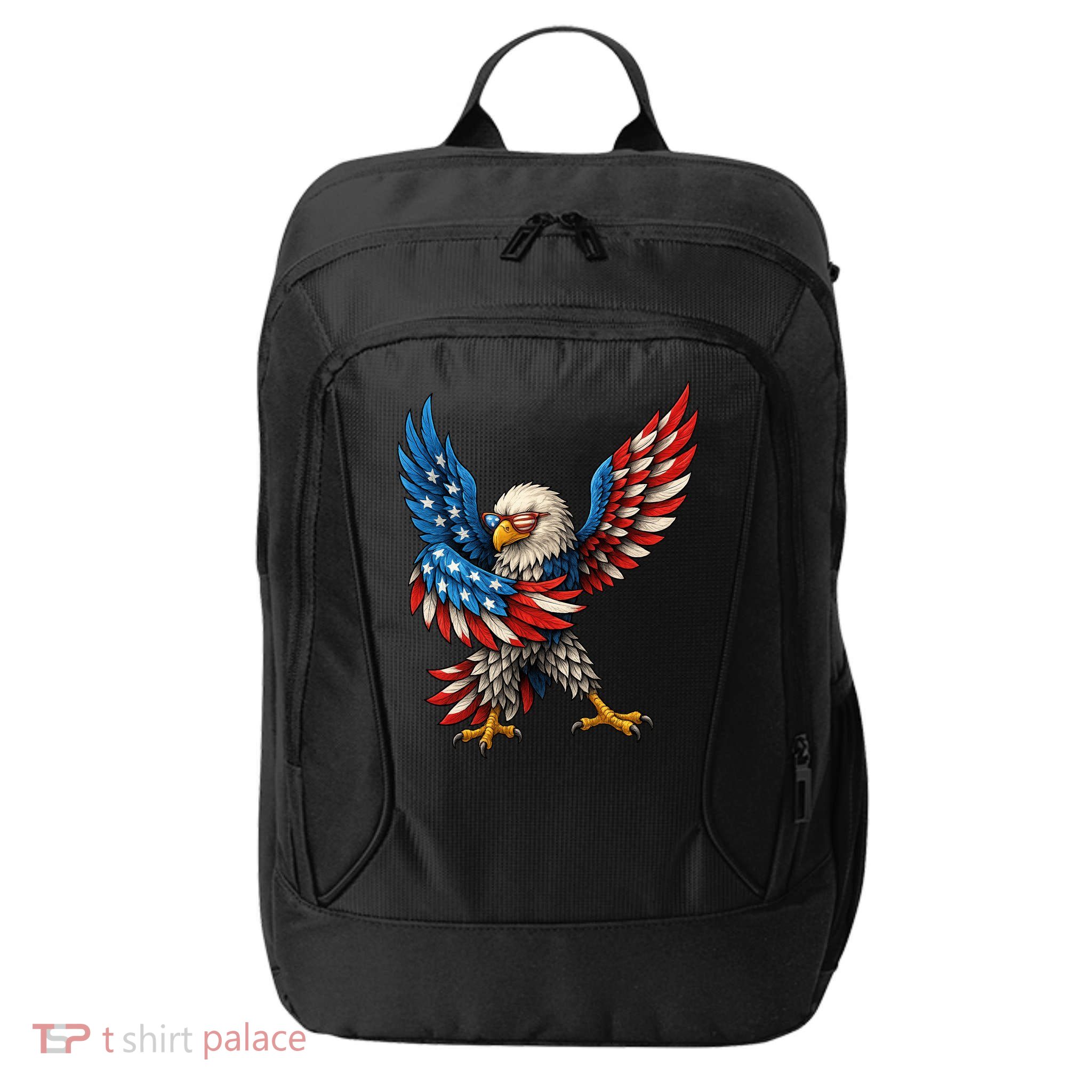 American Flag USA Dabbing Bald Eagle Patriotic 4th Of July City Backpack
