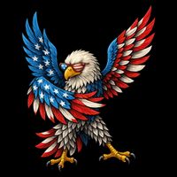 American Flag USA Dabbing Bald Eagle Patriotic 4th Of July Sustainable Bucket Hat