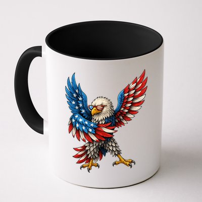 American Flag USA Dabbing Bald Eagle Patriotic 4th Of July Mug