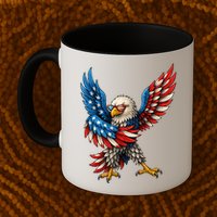 American Flag USA Dabbing Bald Eagle Patriotic 4th Of July Mug
