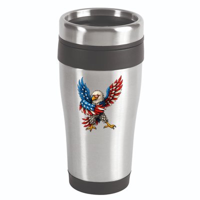 American Flag USA Dabbing Bald Eagle Patriotic 4th Of July 16oz Travel Tumbler