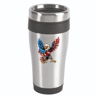 American Flag USA Dabbing Bald Eagle Patriotic 4th Of July 16oz Travel Tumbler