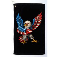 American Flag USA Dabbing Bald Eagle Patriotic 4th Of July Golf Towel
