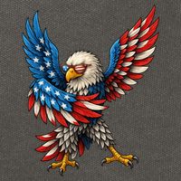 American Flag USA Dabbing Bald Eagle Patriotic 4th Of July Cotton Canvas Backpack