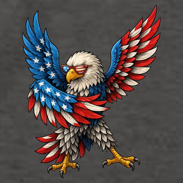 American Flag USA Dabbing Bald Eagle Patriotic 4th Of July Vector Backpack