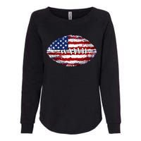 American Football Usa Flag Womens California Wash Sweatshirt