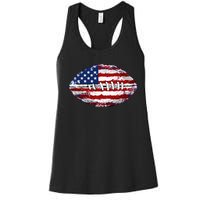 American Football Usa Flag Women's Racerback Tank