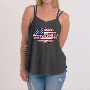 American Football Usa Flag Women's Strappy Tank