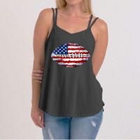 American Football Usa Flag Women's Strappy Tank