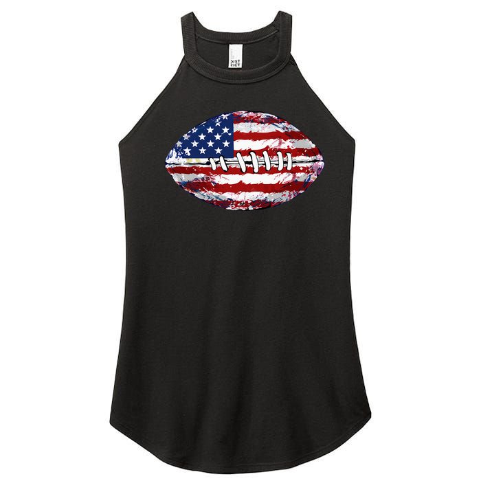 American Football Usa Flag Women's Perfect Tri Rocker Tank