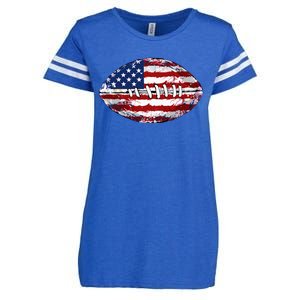 American Football Usa Flag Enza Ladies Jersey Football T-Shirt