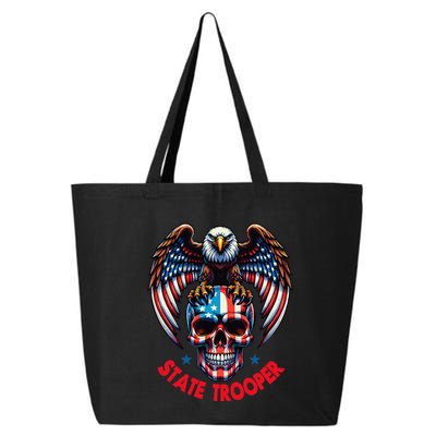 American Flag Usa Law Enforcement State Trooper 25L Jumbo Tote