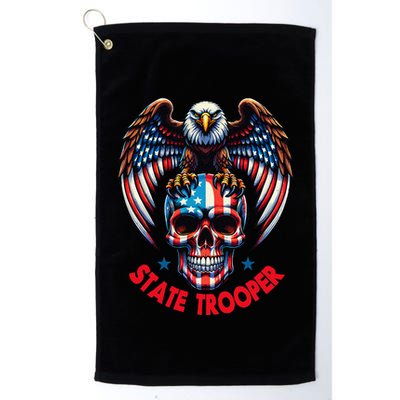 American Flag Usa Law Enforcement State Trooper Golf Towel