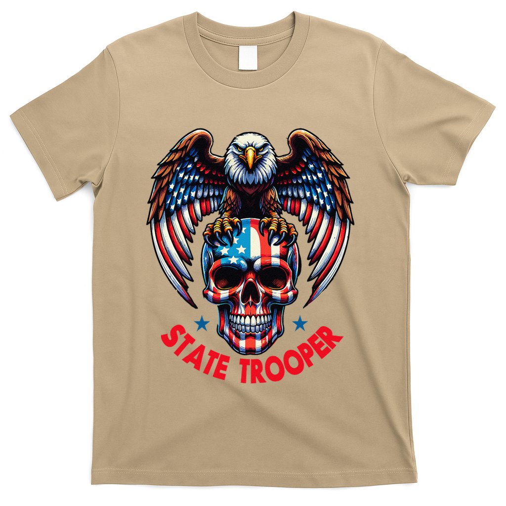 American Flag Usa Law Enforcement State Trooper T-Shirt