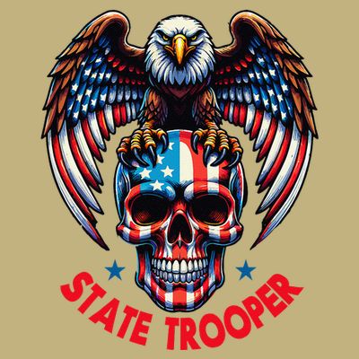 American Flag Usa Law Enforcement State Trooper T-Shirt