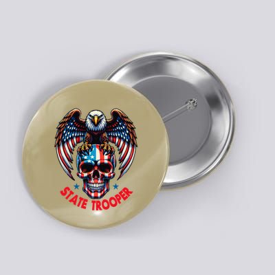 American Flag Usa Law Enforcement State Trooper Button
