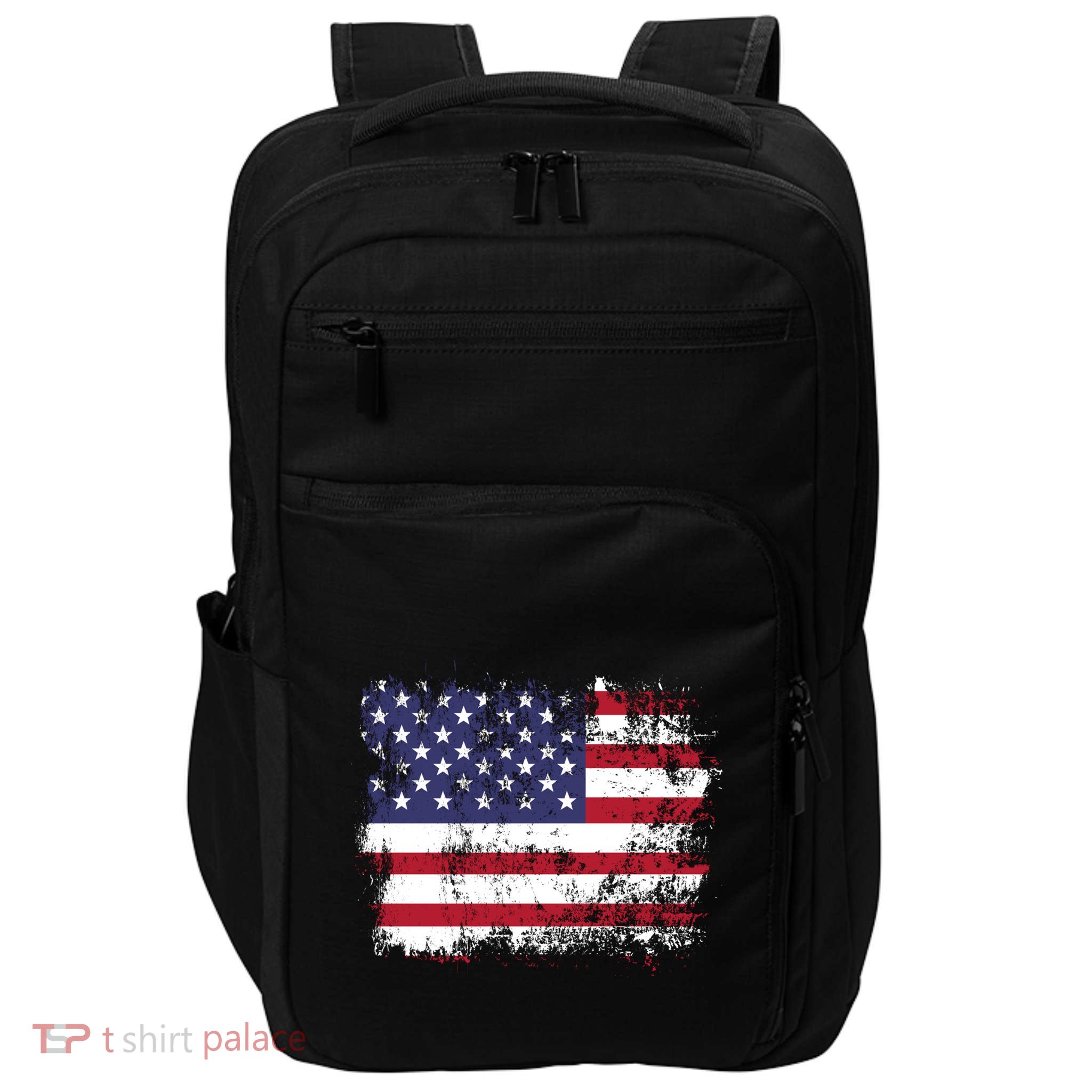 American Flag United States Usa Tattered Stripes Flag Great Gift Impact Tech Backpack