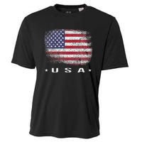 American Flag Usa July Cooling Performance Crew T-Shirt