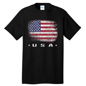 American Flag Usa July Tall T-Shirt